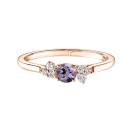 Thumbnail: Ring Rose gold Lavender Spinel and diamonds Baby EverBloom Spinelle Lavande 1