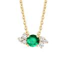 Thumbnail: Pendant Yellow gold Emerald and diamonds Baby EverBloom 1