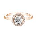 Vignette:Ring Roségold Diamant Rétromantique L 2