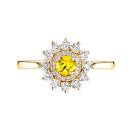 Thumbnail: Ring Yellow gold Yellow Sapphire Lefkos 4 mm 1