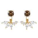 Vignette:Ohrringe Gelbgold Schokoladendiamant und diamanten EverBloom Symétriques 1