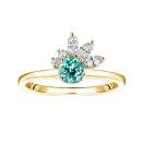 Vignette : Bague Or jaune Tourmaline Mint et diamants Little EverBloom 1