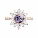 Thumbnail: Ring Rose gold Lavender Spinel and diamonds EverBloom Prima 1