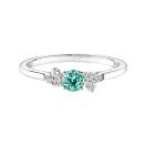 Vignette : Bague Platine Tourmaline Mint et diamants Baby EverBloom 1