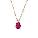 Vignette : Pendentif Or jaune Rubis et diamants Lady Poire M 1