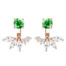 Vignette : Boucles d'oreilles Or rose Tsavorite et diamants EverBloom Symétriques 1