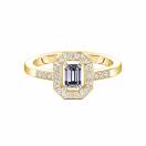 Thumbnail: Ring Yellow gold Grey Spinel and diamonds Art Déco 2