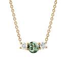 Vignette : Pendentif Or jaune Saphir Vert et diamants Lady Duo 1