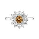 Vignette : Bague Or blanc Diamant Cognac et diamants Lefkos 5 mm 1