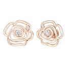 Vignette : Boucles d'oreilles Or rose Diamant PrimaRosa Duo M 1
