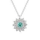 Vignette : Pendentif Or blanc Tourmaline Mint et diamants Lefkos 1