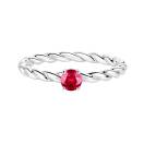 Thumbnail: Ring White gold Ruby and diamonds Capucine 4 mm 1