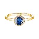 Thumbnail: Ring Yellow gold Sapphire and diamonds Rétromantique M 2