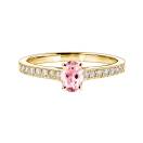 Thumbnail: Ring Yellow gold Tourmaline and diamonds Lady Ovale Pavée 1