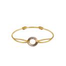 Thumbnail: Cord Bracelet Rose gold Entaille Rayons 1