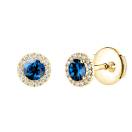 Thumbnail: Earrings Yellow gold Sapphire and diamonds Rétromantique S 1