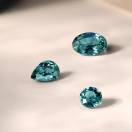 Thumbnail: Pendant White gold Teal Sapphire and diamonds Rétromantique S 2