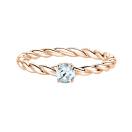 Thumbnail: Ring Rose gold Aquamarine and diamonds Capucine 4 mm 1