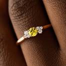 Vignette : Bague Or rose Saphir Jaune et diamants Baby EverBloom 2