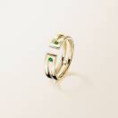 Ring Gelbgold Smaragd und diamanten Thésée Duo 2