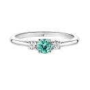 Thumbnail: Ring White gold Mint tourmaline and diamonds Baby Lady Duo 1