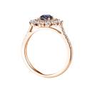 Thumbnail: Ring Rose gold Grey Spinel and diamonds Lefkos 5 mm Pavée 3