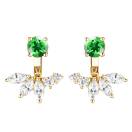 Thumbnail: Earrings Yellow gold Tsavorite and diamonds EverBloom Symétriques 1