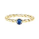Thumbnail: Ring Yellow gold Sapphire and diamonds Capucine 4 mm 1