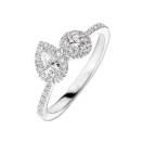 Vignette:Ring Platin Diamant AlterEgo Poire 2