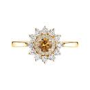 Thumbnail: Ring Yellow gold Cognac Diamond Lefkos 4 mm 1