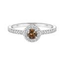 Thumbnail: Ring Platinum Chocolate Diamond and diamonds Rétromantique S Pavée 2