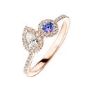 Thumbnail: Ring Rose gold Tanzanite and diamonds AlterEgo Poire 2