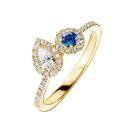 Vignette:Ring Gelbgold Saphir und diamanten AlterEgo Poire 2