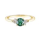 Vignette : Bague Or jaune Tourmaline Verte et diamants Baby EverBloom 5 mm 1