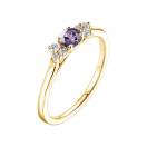 Thumbnail: Ring Yellow gold Lavender Spinel and diamonds Baby EverBloom Spinelle Lavande 2