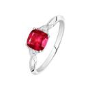 Thumbnail: Ring White gold Ruby and diamonds Kennedy 1