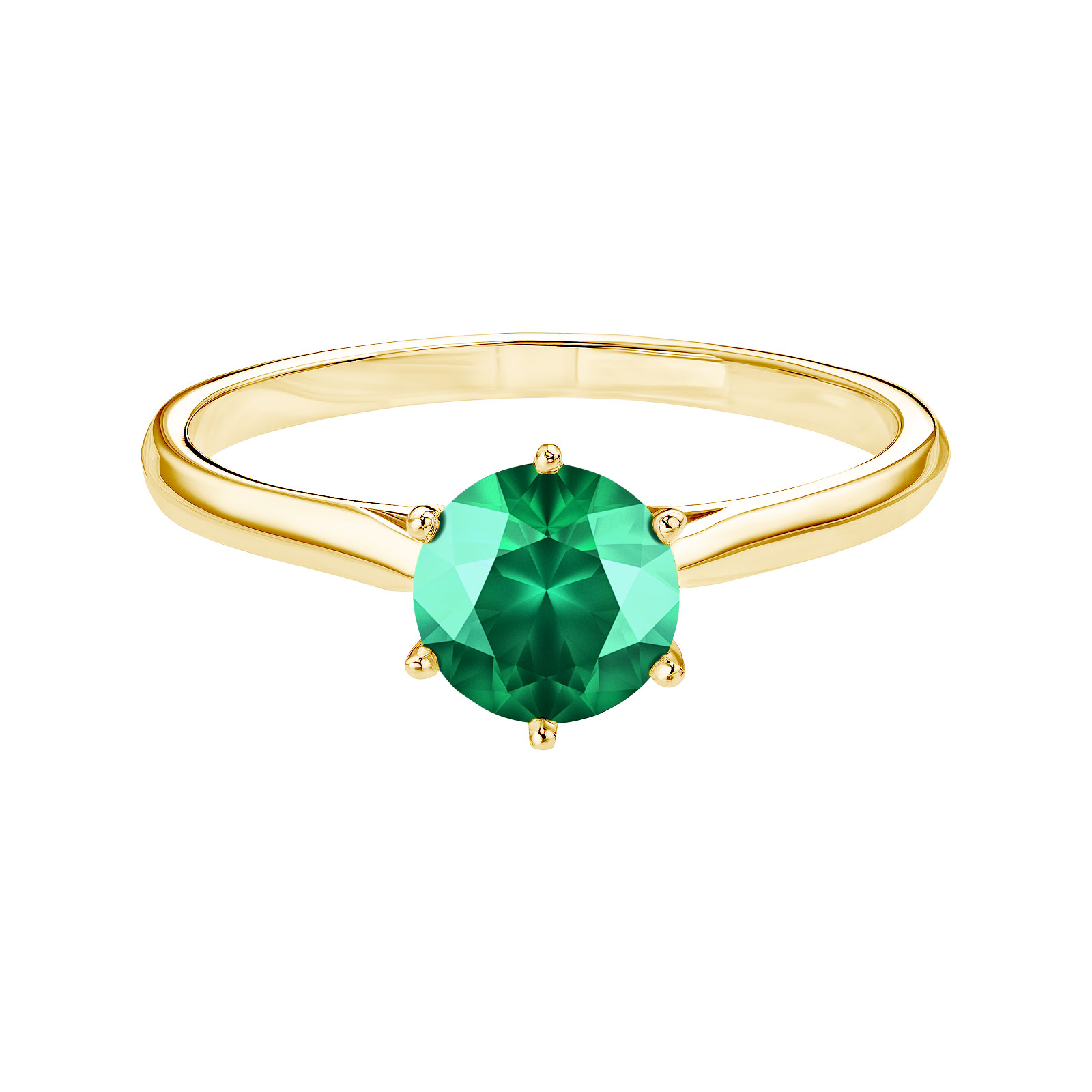 Ring Yellow gold Emerald Lady 1