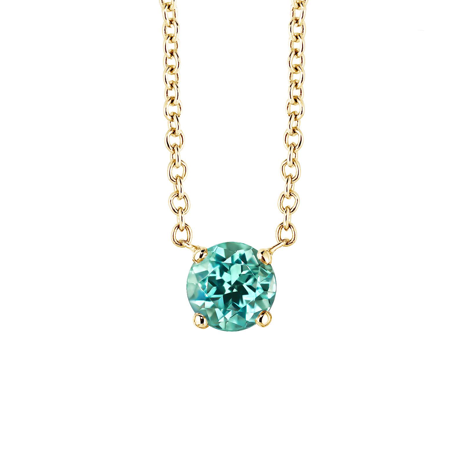 Pendentif Or jaune Tourmaline Mint Lady XL 1