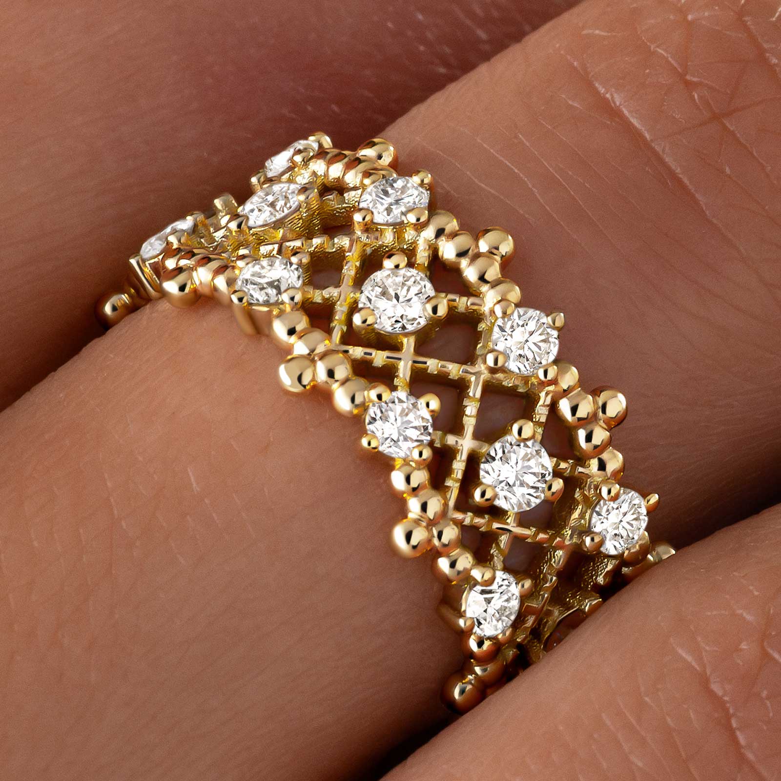 Ring Yellow gold Diamond Little RétroMilano Prima 4