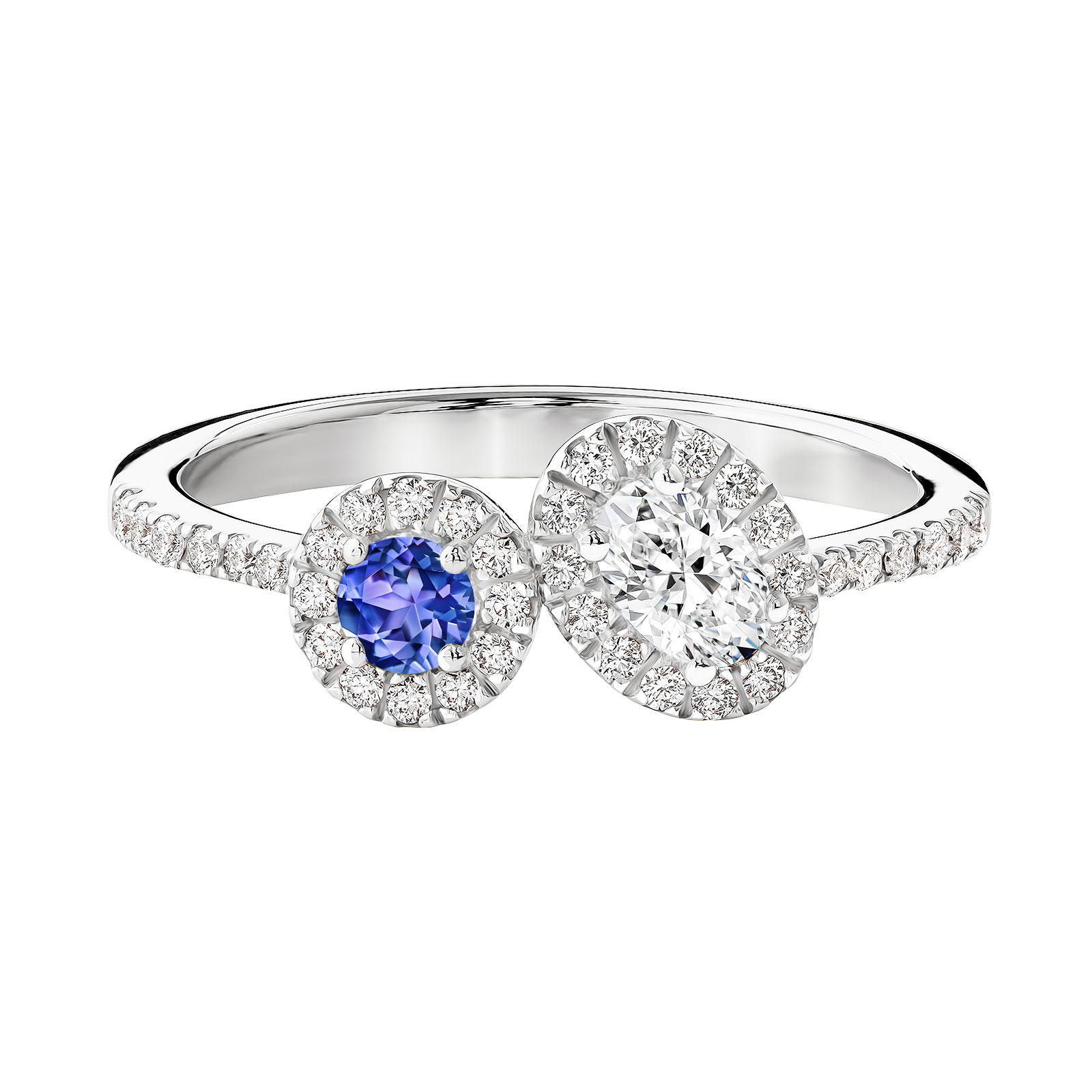 Ring Platinum Tanzanite and diamonds AlterEgo Ovale 1