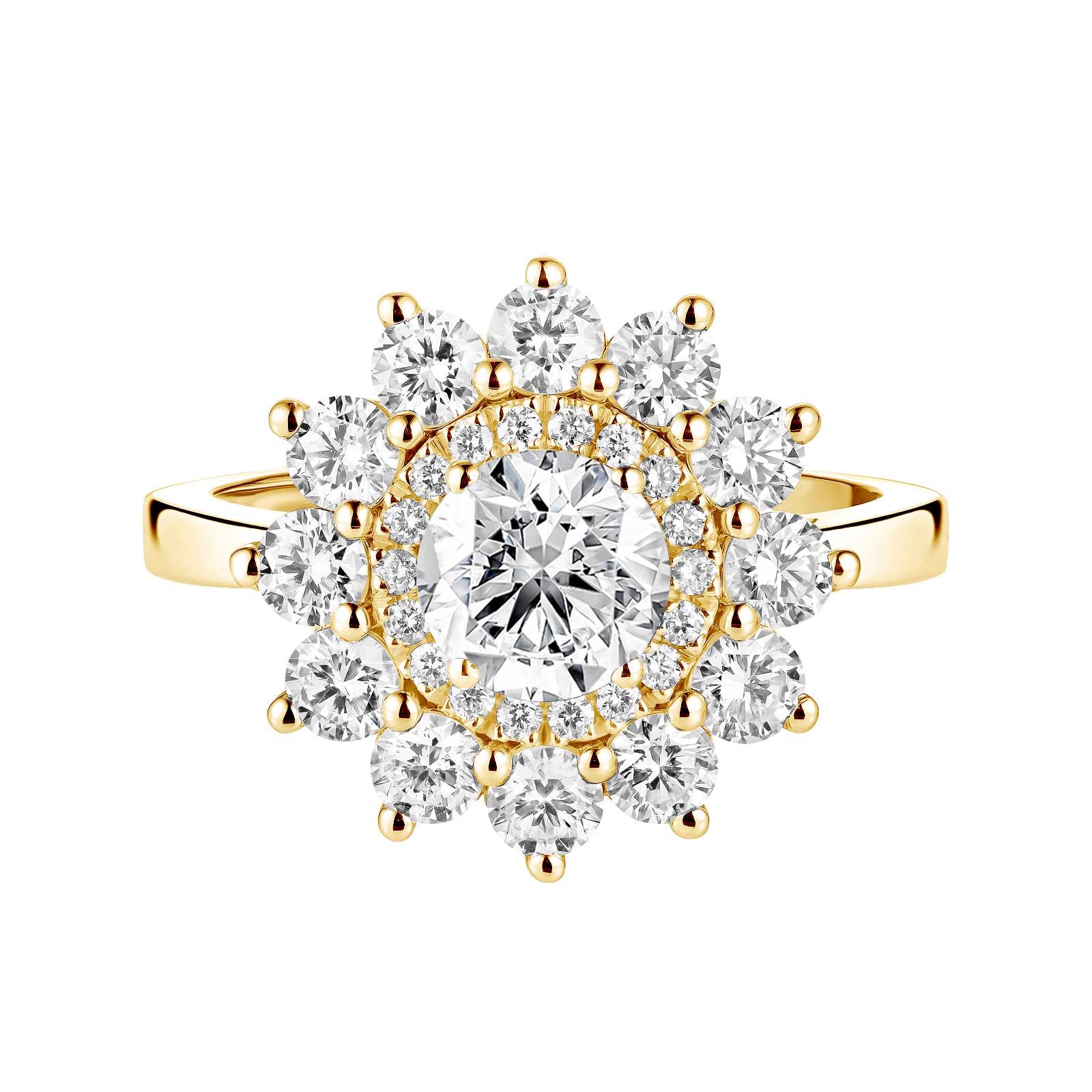 Ring Gelbgold Diamant Lefkos 6 mm 1