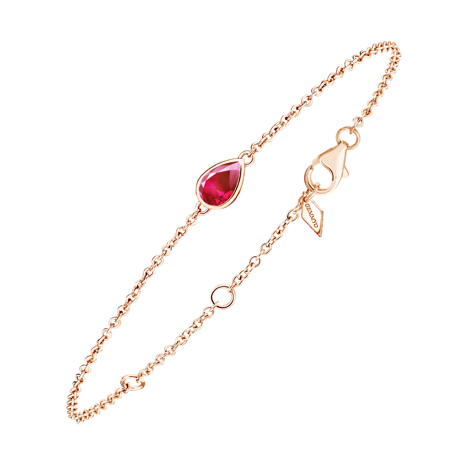 Bracelet Rose gold Ruby Gemmyorama 1