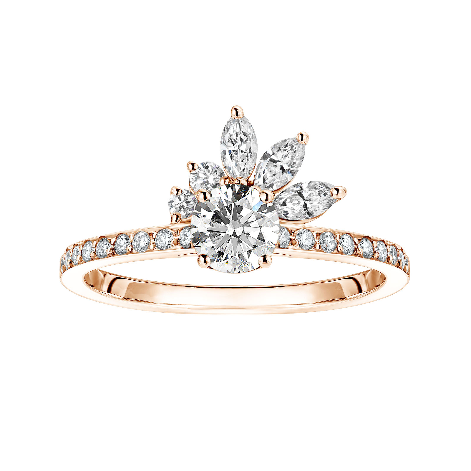Ring Roségold Diamant Little EverBloom Pavée 1