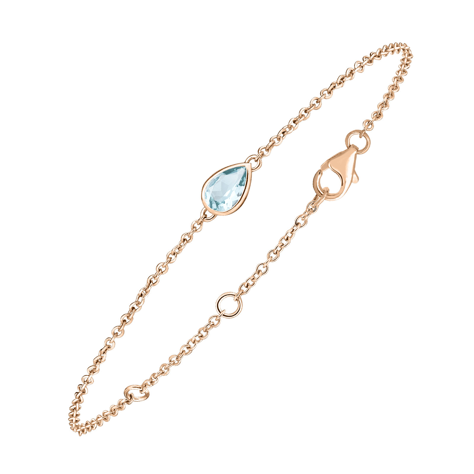 Bracelet Rose gold Aquamarine Gemmyorama 1