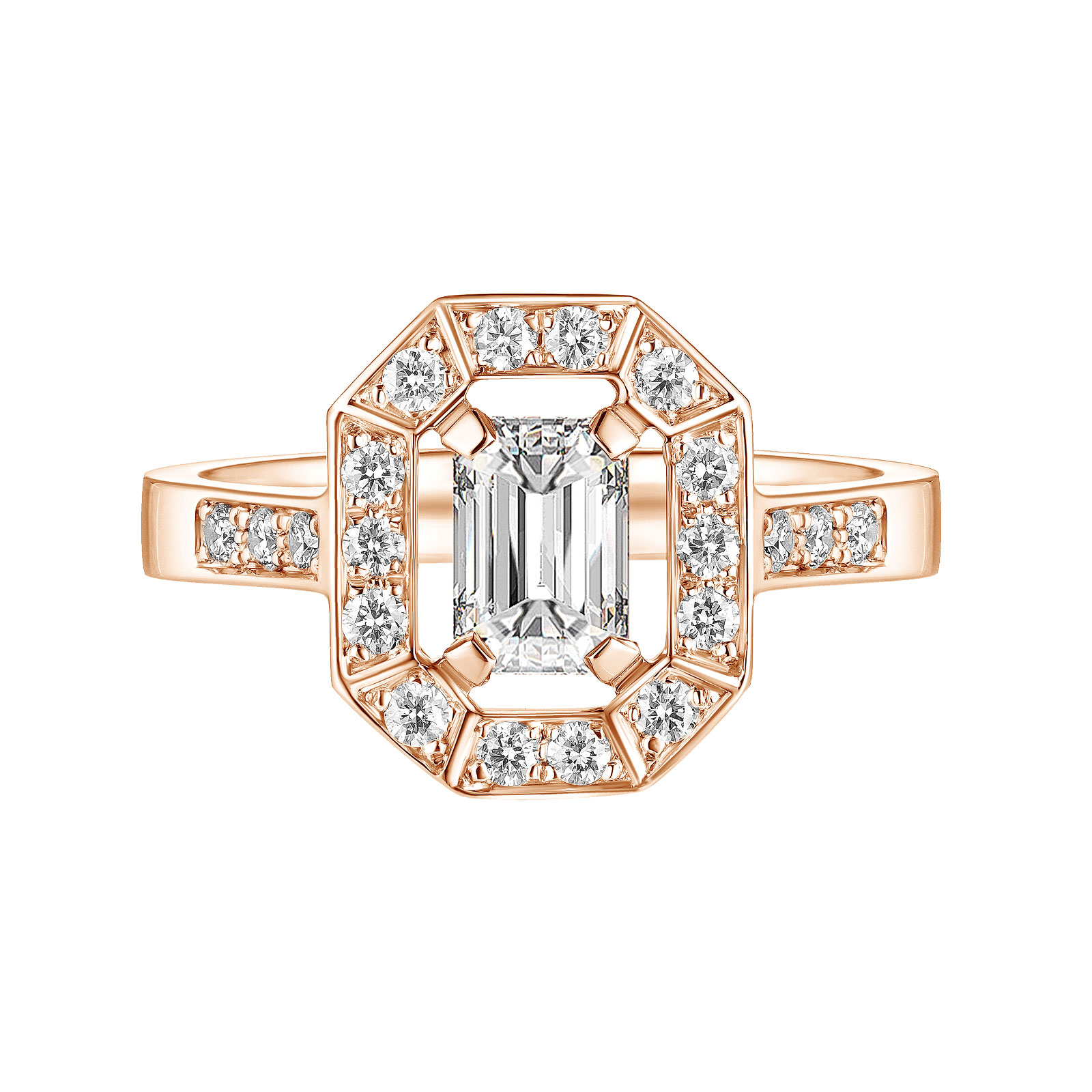 Ring Roségold Diamant Art Déco 1
