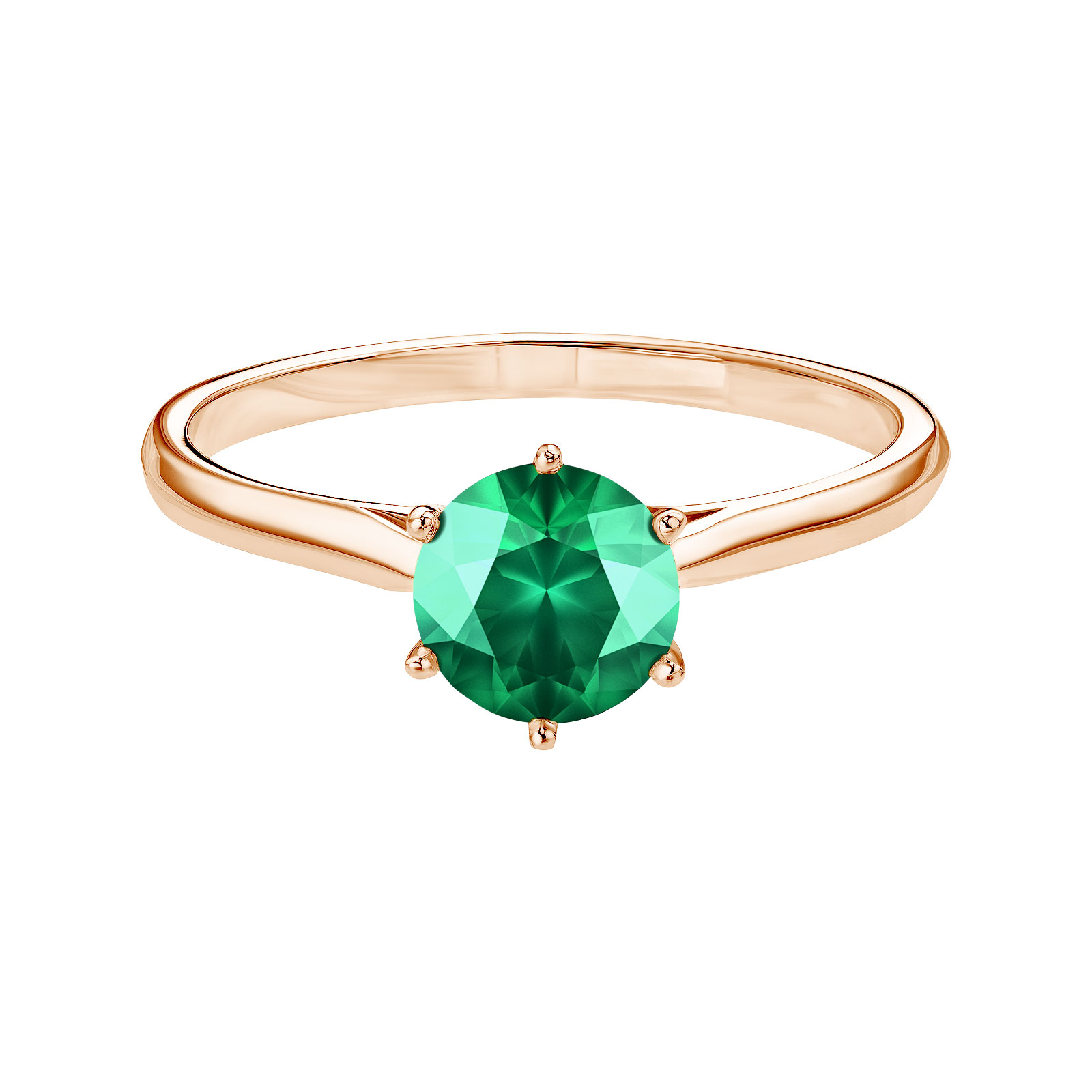 Ring Roségold Smaragdgrün Lady 1