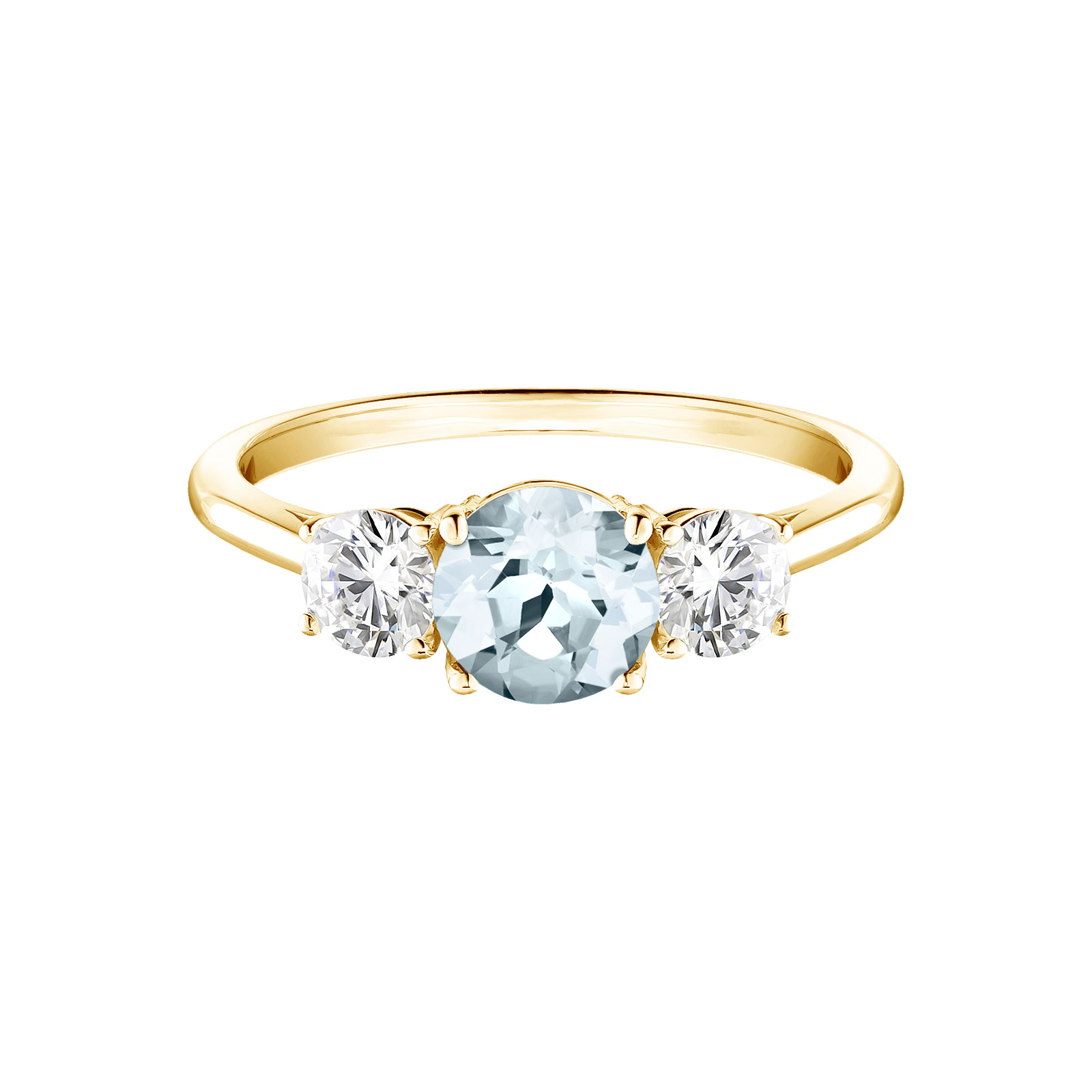 Ring Gelbgold Aquamarin Little Lady Duo 1