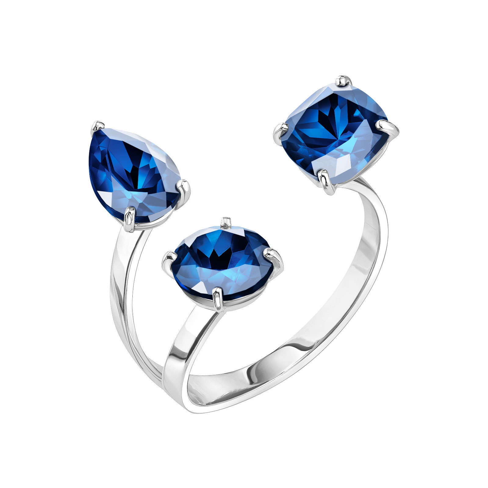 Ring White gold Sapphire Stoned Bride 1