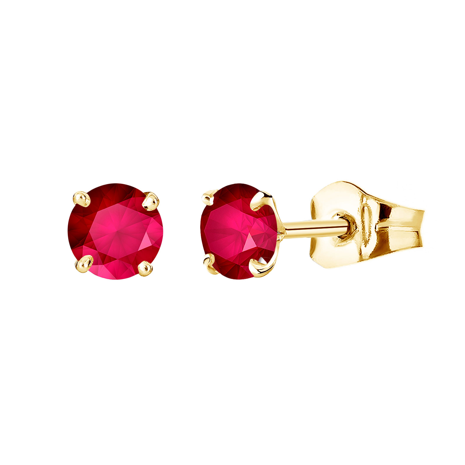 Earrings Yellow gold Ruby Lady XL 1