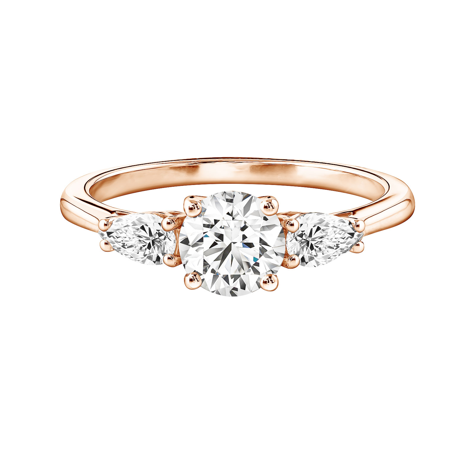 Bague Or rose Diamant Lady Duo de Poires 1